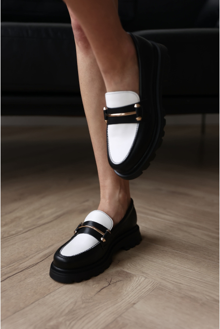 Loafers «BROOKLYN» Black-White