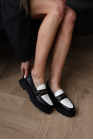 Loafers «BROOKLYN» Black-White