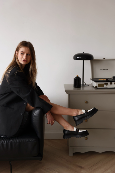 Loafers «BROOKLYN» Black-White