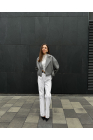 GRAY LEATHER JACKET " VIDDANA "